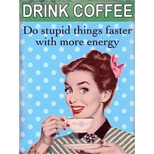 Shabby-chic Humourous Tin Sign Wall Plaque Retro Vintage Tin Sign Bar Pub Home Metal Poster Wall Art Decor Poster 20*30cm