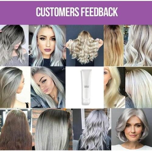 PURC Purple Hair Shampoo Removes Yellow Brassy Tones Unwanted Counter Harmless Hair Yellows M0K7