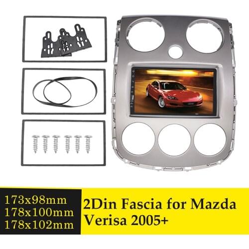 Double Din Car Fascia Stereo Radio Frame for Mazda Verisa 2005+ Multimedia DVD Player Adaptor Cover Installation Panel Bezel Kit