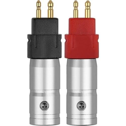 1 Pair Gold Plated Earphone Pin Audio Jack Cable Wire Connector Metal Plug 2Pin For HD650 HD600 HD580 HD25 HiFi Headset 4.9mm ID