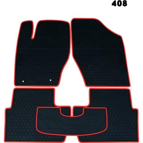 Special Rubber Car Floor Mats for Peugeot 206 207 208 301 307 308 408 No Odor Waterproof Carpets