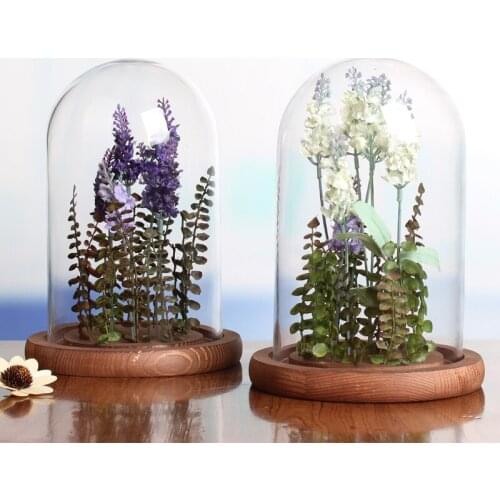 23*30cm Big Size Log Base Glass Dome Vase Home Wedding Decoration Diameter=23cm Height=30cm Glass Cover Friend Favor Gift