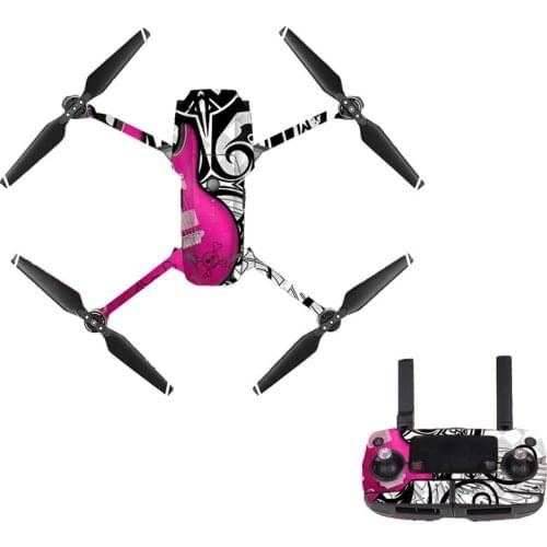 Illustration Style Decal Skin Sticker For DJI Mavic Pro Drone + Remote Controller + 3 Batteries Protection Film Cover Style 6