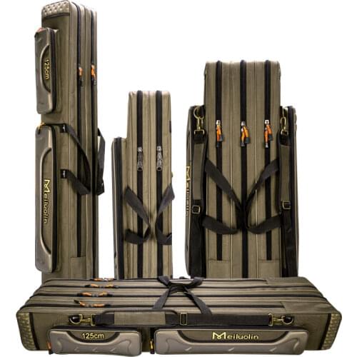 2/3/4 Layer 80/90/100/120/125CM Fishing Bag Multifunctional Shell Rod Reel Lure Bags Large Capacity Case For Fishing Rods Gear