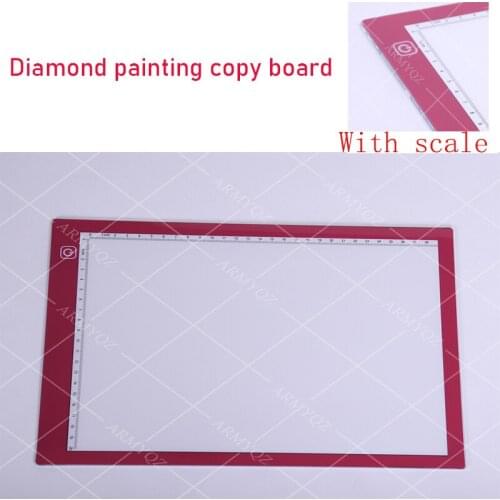 LED Light Box A4 Drawing With scale Tablet Graphic Writing Digital Tracer Copy Pad Board for Diamond Painting Hotfix Rhinestone