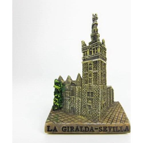 Seville Spain Tourism Souvenir Fridge Magnets Creative 3D Giralda Refrigerator Magnetic Message Stickers Home Decor Decoration