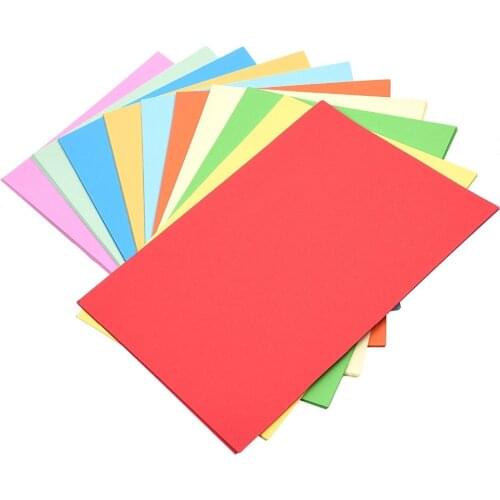 Pack of 100 Sheets, Assorted Color A4 size Origami Craft DIY Printer Paper