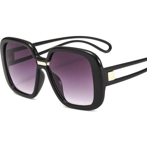 Veshion Gradient Color Sunglasses Men Women Transparent Frame Fashion UV400 Vintage Glasses