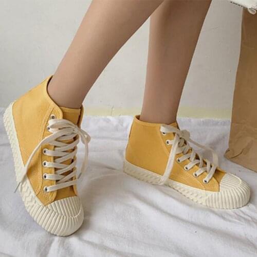 High Gang lace up canvas flat cookie shoes woman vintage street shot loafers women cross-tied rubber round toe espadrilles mujer