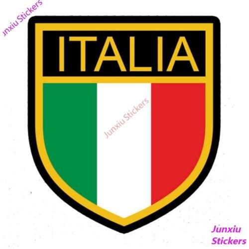 Badge Logo Car Sticker Decal Flag ITALY for Bumper Window Shield Motorcycle Cover Scratches Waterproof Accessories KK12*11cm