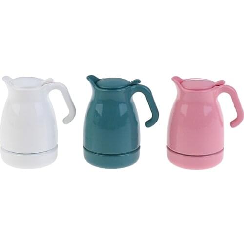 1:12 Dollhouse Miniature Mini Colorful Metal Kettle Dolls House Dolls Accessories