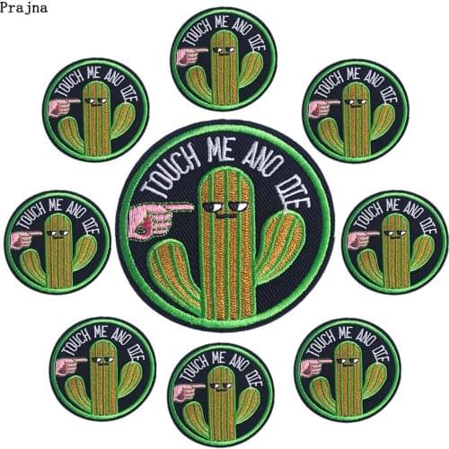 Prajna 10 PCS Wholesale Round Letter Embroidered Patches For Clothing Stickers Hippie Letter Badges Iron On Patches On Clothes