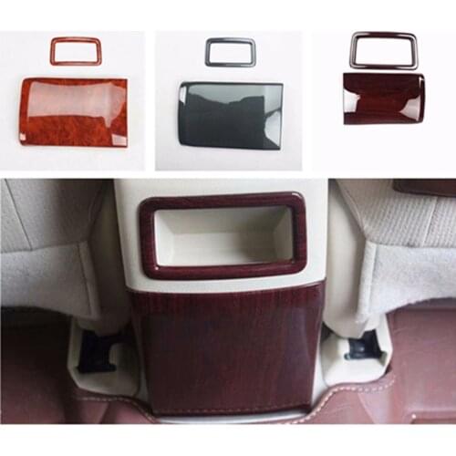 2pcs/lot ABS carbon fiber grain or wooden grain Central storage box rear row decorative frame for 2014-2018 Toyota corolla Levin