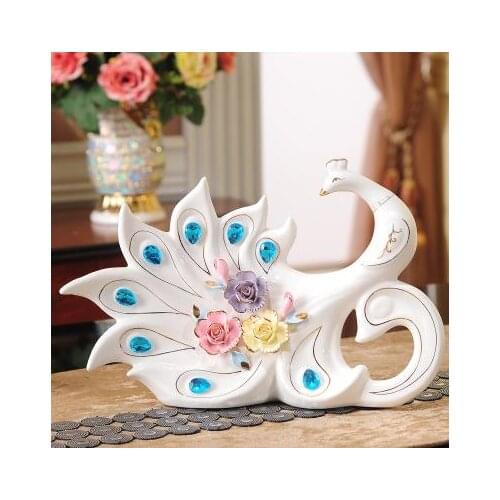 2018 CREATIVE CERAMIC CRAFTS, CHRISTMAS ELK, HORSE, PEACOCK, ANIMAL MODEL DESKTOP DECORATION