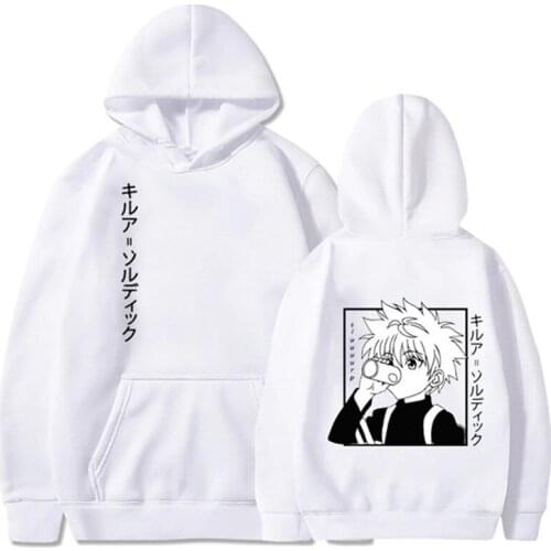 2020 Kawaii Hunter X Hunter Hoodie Mens Womens Long Sleeve Sweatshirt Killua Zoldyck Anime Manga Hoodie Bluzy Top Clothes