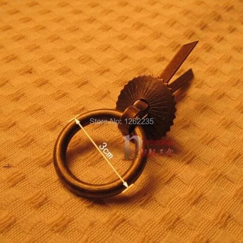 3.0 cm antique Ming and qing dynasty furniture copper fittings of pure copper handle drawer copper TAB