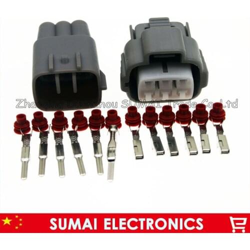 6 Pin male female 11663 11194 auto head lamp/headlights connector,6Pin car sensor electrical plug for Toyota Camry Corolla etc