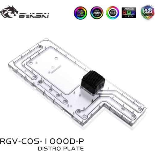 BYKSKI Acrylic Board Water Channel Solution use for CORSAIR 1000D Computer Case for CPU and GPU Block Cooling / 3PIN RGB Light