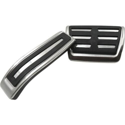 NEW-2Pcs Automotive Stainless Steel Acceleration Brake Pedal For Q7 Porsche Cayenne Volkswagen Touareg 2007-2015