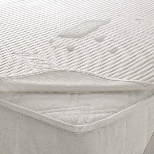 TAÇ Double Liquid Proof Mattress Pad - Washable - PU Coating - White - Slim Design Extra Convenient - 160×200 cm