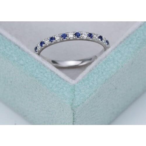 Japanese And Korean Version Of Elegant Blue Crystal Ring Simple Ladies Jewelry Exquisite Fashion Gift Free Shipping