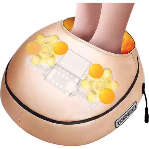 Electric Foot Massager Roller Massage Machine Fashion Leather Infrared Back Massager with Heating Shiatsu Kneading Heat Pad