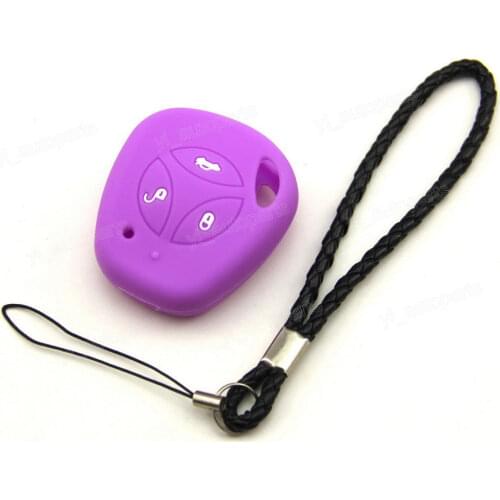 Purple Silicone Case Cover For Lada Kalina Priora Remote Key 3 Buttons LDAZBPU