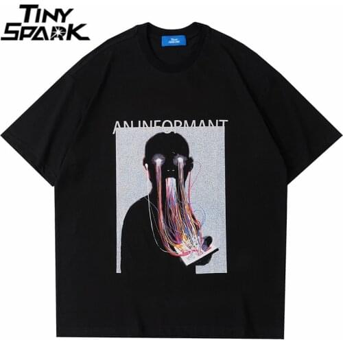 2021 Men Streetwear Oversize T Shirt Hip Hop Graphic Letter Print T-Shirt Harajuku Cotton Loose Short Sleeve Tshirt Black Gray