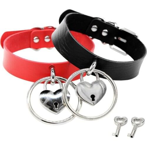 Gothic Black leather Goth Choker Necklace punk Harajuku Collar Necklace 2020 chocker Neck bondage party festival jewelry