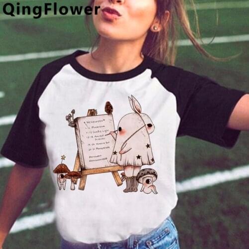Mushroom top tees women tumblr japanese plus size summer top top tees vintage