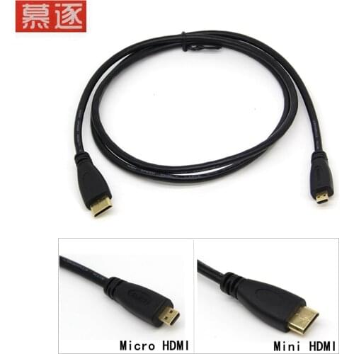 HDMI-kompatibel 1,4 Mini Stecker auf Micro HDMI Stecker Video Kabel Typ C zu D Adapter Hohe Qualität für DV Telefon 0,3 M 1M 1,8