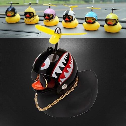 Road Mtb Duck Bike Bell Bicycle Duck Rubber With Helmet Ducky With Helmet Duck Cute Wind Motor In The Car Bike Accessories