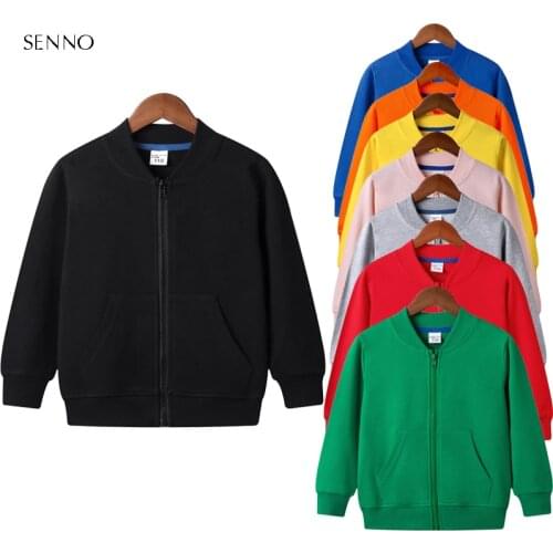 Solid Childrens Winter Clothing Jacket Coat for Girls Boys Autumn Sweatshirts Kids Clothes Outwear Baby Toddler Clothes 2-12Y