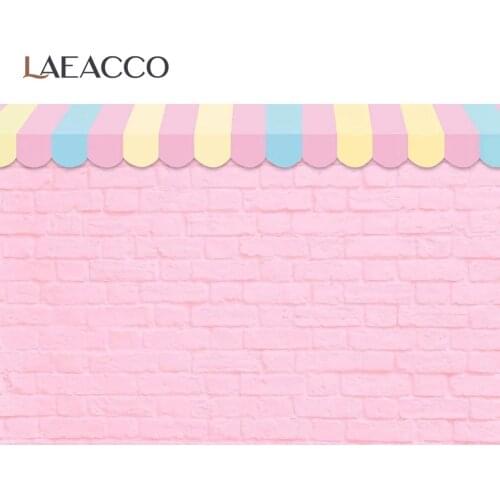 Laeacco Pink Brick Wall Newborn Baby Shower Nursery Photocall Photography Background Photo Backdrop For Photo Studio Photozone
