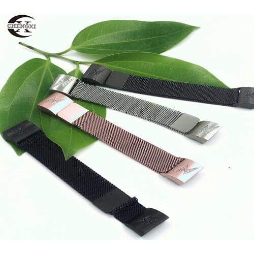 Best Magnetic Lock Milanese Loop For Fitbit Charge2 Stainless Steel Buckle Smartwatch With mese Metal Watch Band For Men Female