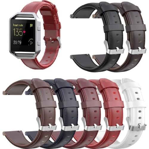 Fashion Oil Wax Leather Strap for Fitbit Blaze/versa Lite/versa Quick Release Bracelet Replacement Band for Fitbit Smart Watch