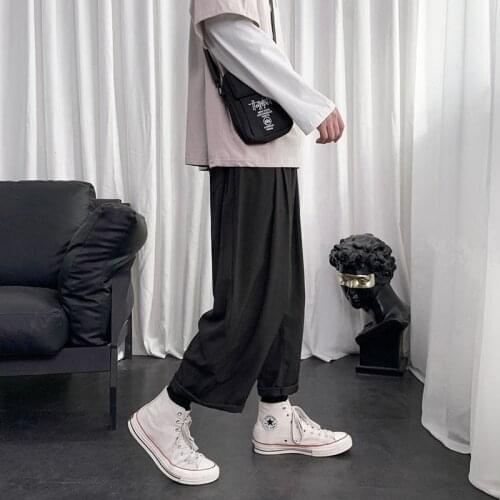 Mens Straight Casual Pants 2021 New Fashion Woman Oversize Solid Color Trousers Male Streetwear Pants Vintage