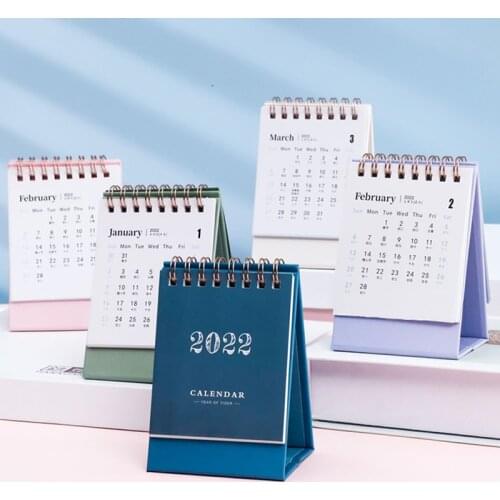 2022 Simple Black White Grey Series Desktop Calendar Dual Daily Schedule Table Planner Yearly Agenda Organizer Office