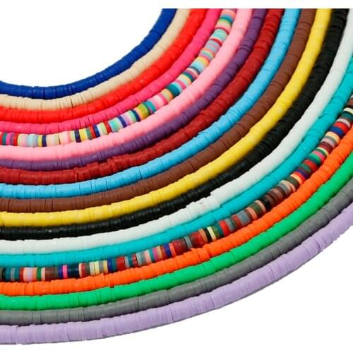New Fashion 350Pcs 5 mm Charms Polymer Clay Mix Color Slices Vinyl Beads For DIY Jewelry Making Bracelet Accessories