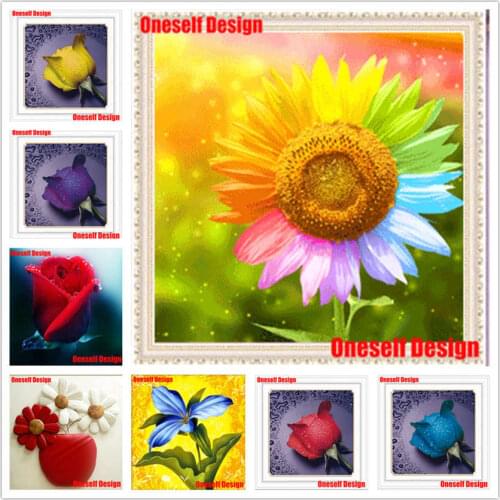 New 5D Diamond Painting Full Set flower 5D Diamond embroidery Full Square sunflower 5D diamond mosaic Sale rhinestone pictures