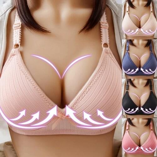 Plus Size Sexy Thin Bras For Women Seamless Push Up Brasieres Soft Wire Free Underwear 3/4 Cup Bralette Breathable Girl Lingerie