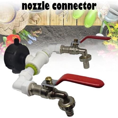 IBC Tank Adapter Nozzle Connector Double Head Faucet Garden Irrigation Supplies
