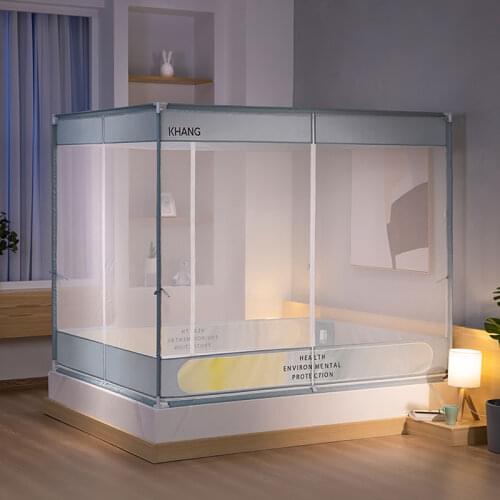 Summer Mosquito Net Bed Mosquito Repellent 1.2/1.5/1.8m Bed Adult Children Insect Mesh Three-Door Foldable Zipper Portable