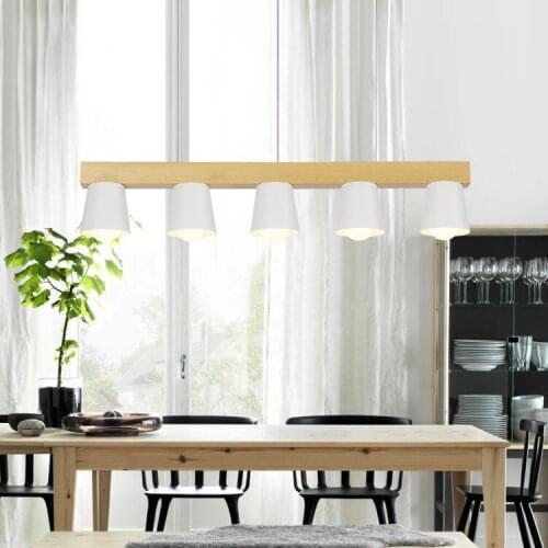 Modern Wooden Pendant Lights Lamps Home Lighting Fixture LED suspension luminaire Abajur lamparas colgantesNordic lampenhanglamp