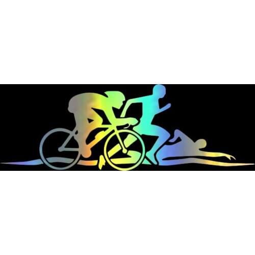 Creative Personality Triathlon Funny Body Car Stickers Funny Vinyl Car Styling Decals For Auto Window Motorcycle Decor
