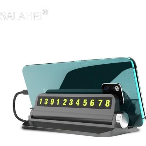 Universal Temporary Parking Card Phone Number Night Stop Sign Car Accessories Interior Multi-function Rotate hide Car Styling