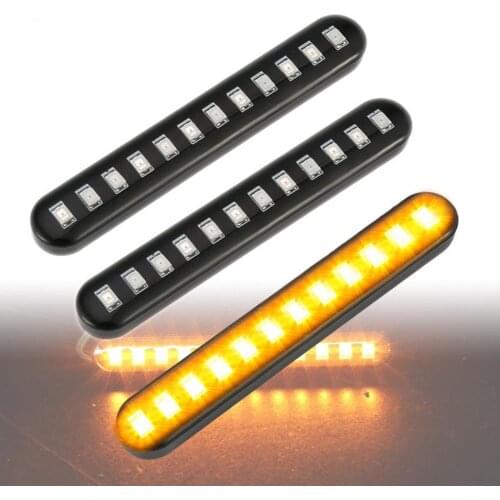 2Pcs 12V Universal Turn Signal Light 12LED License Plate Lamp for Motorcycle Car