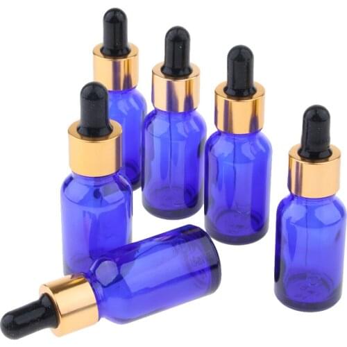 Pack of 6pcs, Empty Dropper Bottles for Organic Beauty Products Homemade Cleaners