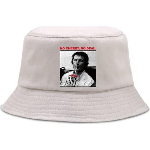 No Cherry No Deal Vintage Fishermans Hat Casual Outdoor Panama Caps Unisex Sunscreen Bucket Hats Foldable Summer Fishing Cap