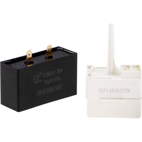 W10613606 Relay Overload with Capacitor 67005560 For Kenmore 59653463301 Whirlpool EB9FVBLVS00